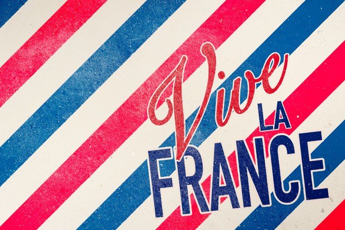 Illustration med "Vive la France"